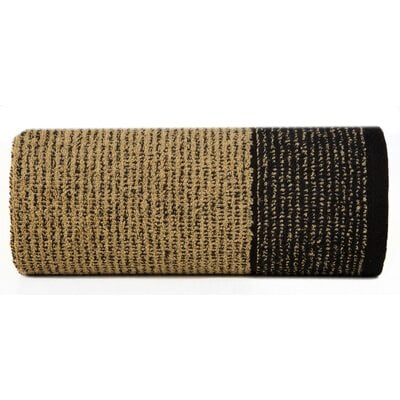 Ręcznik EUROFIRANY Leon Czarno-musztardowy 70 x 140 cm