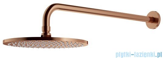 Omnires SlimLine Deszczownica mosiężna 1-funkcyjna ø 25 cm z ramieniem miedź szczotkowana WGSET1CPB |