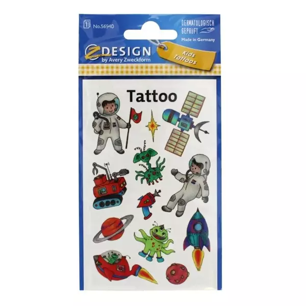 Tatuaże dla dzieci - Przestrzeń kosmiczna - Zdesign
