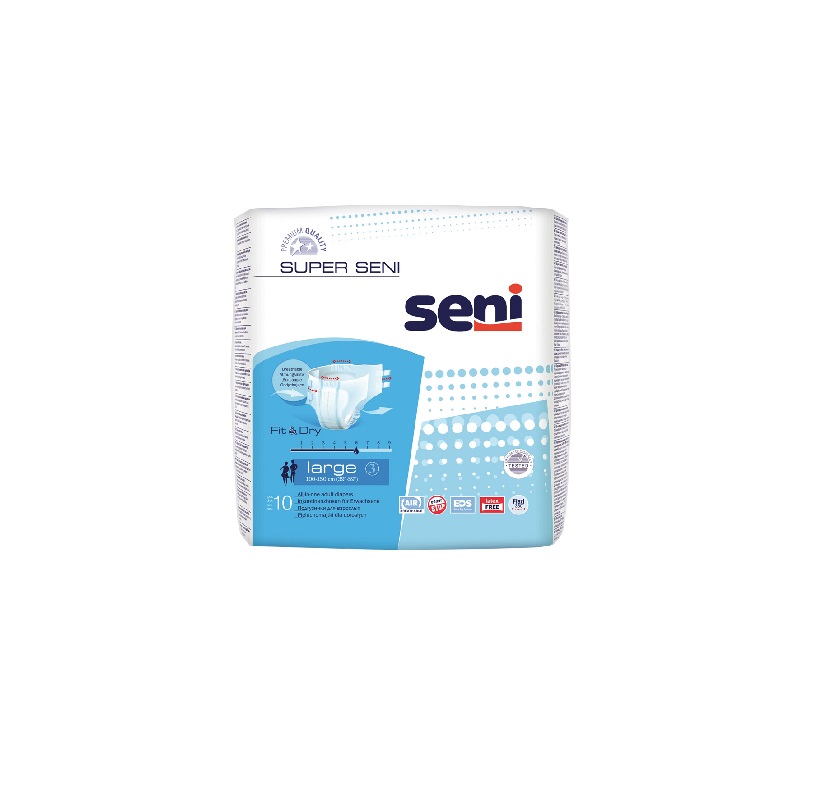 Seni Super Pieluchomajtki Super (3) Large 10 szt. SE-094-LA10-A01