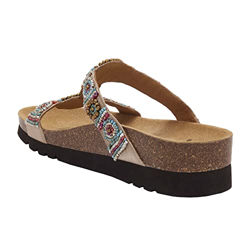 Scholl New Bogota Wedge, Sandały damskie, Taupe Multi, 40 EU