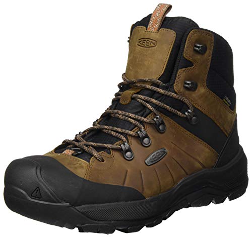 KEEN Mężczyźni Revel 4 Mid Polar Śniegowce, Dark Earth Carmel Café, 48 EU