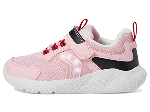 Geox Dziewczęce sneakersy J Sprintye Girl, Lt Pink Black, 35 EU