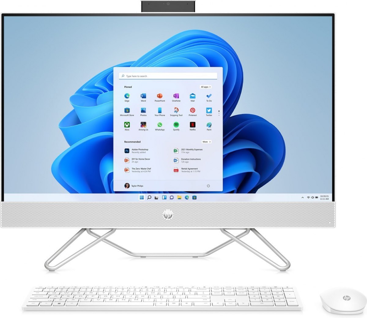 HP 27 AiO Ryzen 5 5625U/16GB/512/Win 11 White