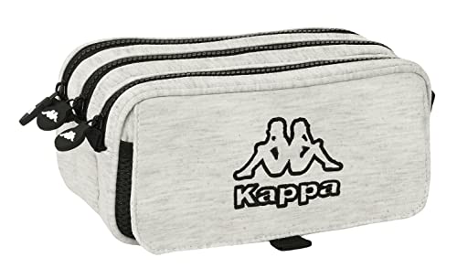 Safta KAPPA uchwyt Triple Big, etui dla dzieci, idealne dla dzieci w wieku 5-14 lat, wygodne i wszechstronne, jakość i wytrzymałość, 21,5x8x10 cm, kolor szary, Szary, Estándar, zwykły