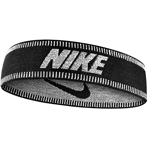 Nike Unisex – opaska na czoło dla dorosłych N.100.1612.101.OS, biała/czarna, rozmiar uniwersalny