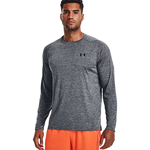 Under Armour Mens Long-Sleeves Men's Ua Tech™ Long Sleeve, Pitch Gray, 1328496-012, LG