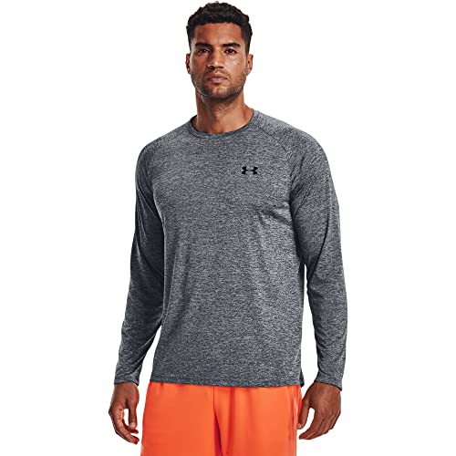 Under Armour Mens Long-Sleeves Men's Ua Tech™ Long Sleeve, Pitch Gray, 1328496-012, SM