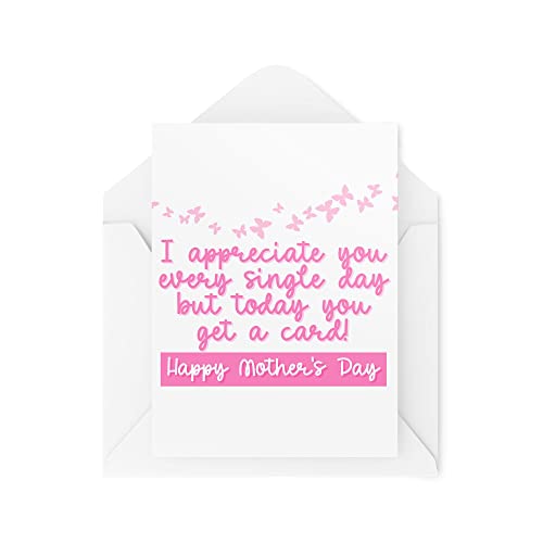 Karty na Dzień Matki - I Appreciate You Every Single Day - Karty dla mamy - Karty dla mamy - Karta dla mamy - Karta dla mamy - Love You Mum - Karta dla matki przyrodniej - CBH1576