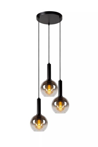 Lucide Marius 45402/07/30 lampa wisząca zwis 7x40W E27 czarna