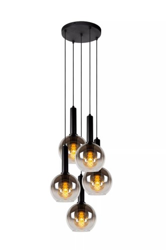 Lucide Marius 45402/13/30 lampa wisząca zwis 3x40W E27 czarna
