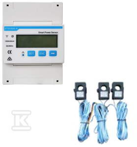 Licznik energii, 3-fazowy, 3p4w, wyświetlacz LCD, pomiar przez przekładniki do 250A, komunikacja RS485, montaż na szynie TH