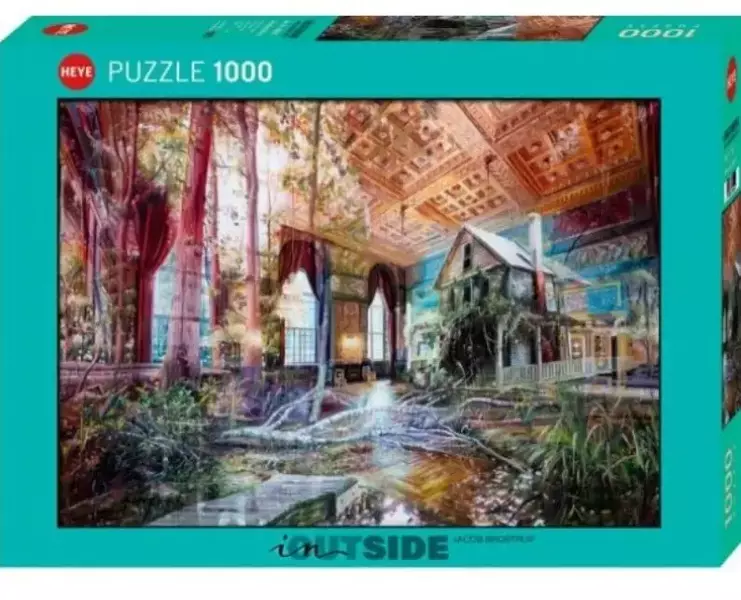 Puzzle 1000 In/Outside, Absorbujący dom - Heye