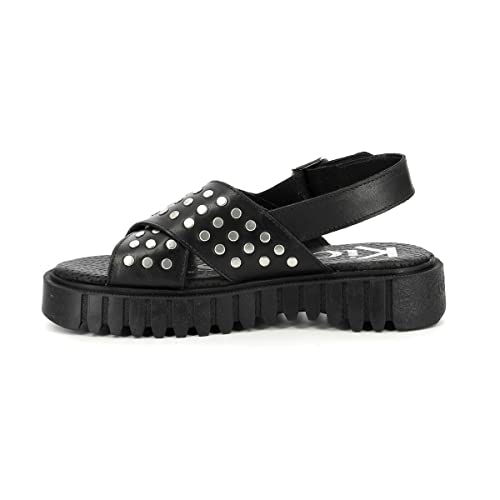KICKERS Fact, sandały damskie, czarne, 37 EU, czarny, 37 EU