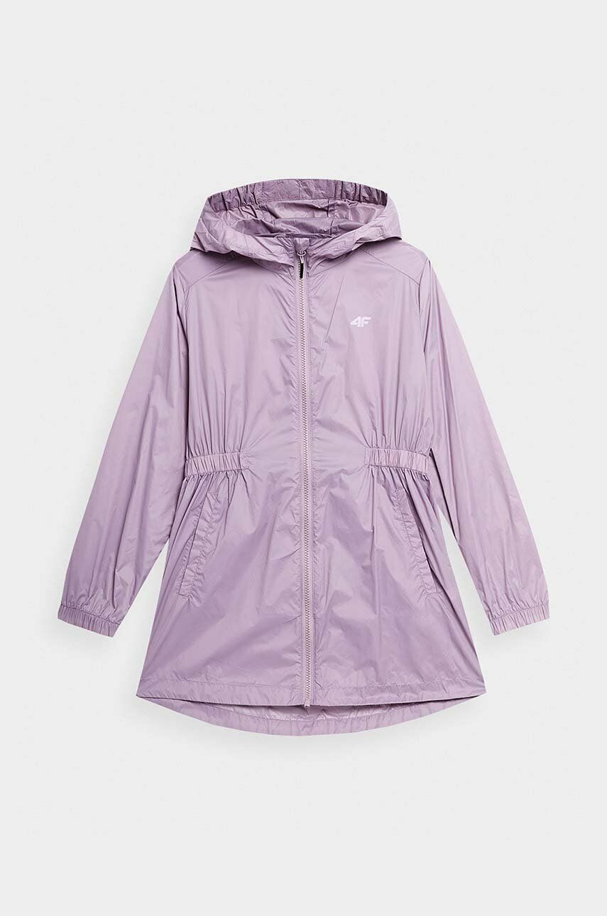 4F kurtka dziecięca kolor fioletowy