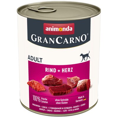 Animonda Grancarno Adult Rind Herz Wołowina + Serca 800G