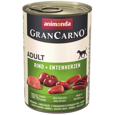 Animonda Grancarno Adult Rind Entenherzen Wołowina + Serca Kacze 400G