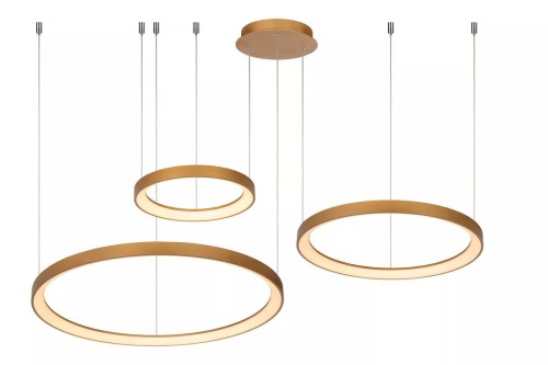 Vidal LED lampa wisząca 3-punktowa matowe złoto/mosiądz 46403/99/02
