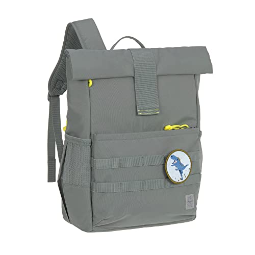 LÄSSIG Plecak dziecięcy z pasem piersiowym, plecak rekreacyjny, wodoodporny, 12 litrów/średni plecak zwijany, zielony, zielony, Höhe 39 Zentimeter, plecak dziecięcy
