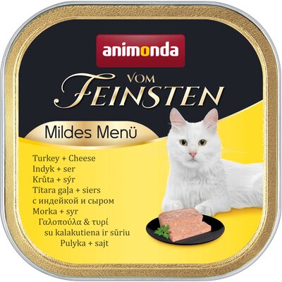 Animonda vom Feinsten Mildes Menu z Indykiem i Serem tacka 100g