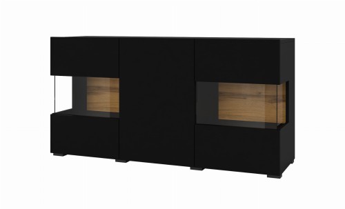 AVA CZARNY ONYX/DĄB WOTAN Komoda 120