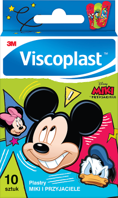 3M MANUFACTURING SP Z O.O Plastry Viscoplast Miki i Przyjaciele dla dzieci 10 sztuk