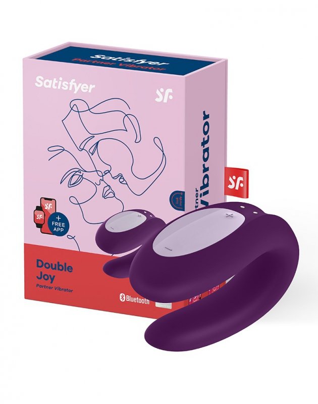 Wibratory i masażery - satisfyer (ge) Satisfayer Double Joy Violet incl. Bluetooth and App - grafika 1