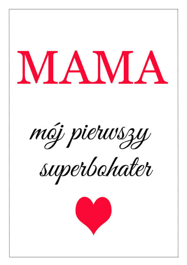 Reinders, Plakat, Mama bohater, 30x40 cm