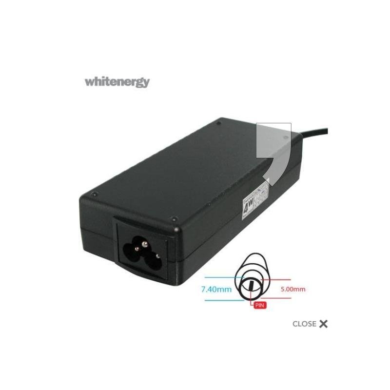 Zasilacz AC 230V - 19V 4.74A wtyk 7.4*5.0 mm + pin Whitenergy