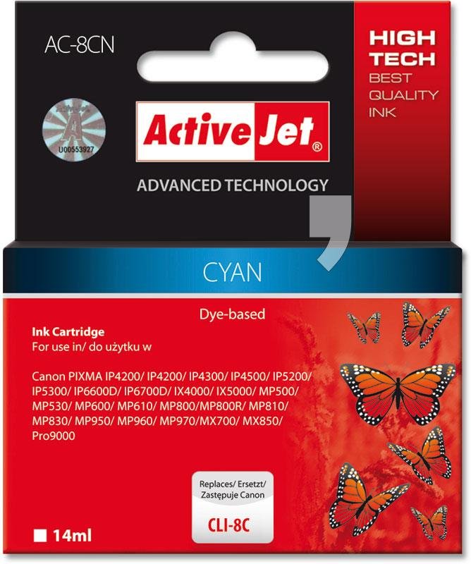 Tusz ACTIVEJET AC-8C cyan do drukarki Canon