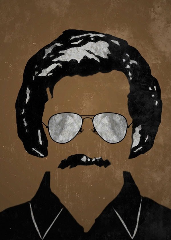 Reinders, Plakat, Narco Charlatans - Pablo Escobar, Cocaine, 61x91,5 cm