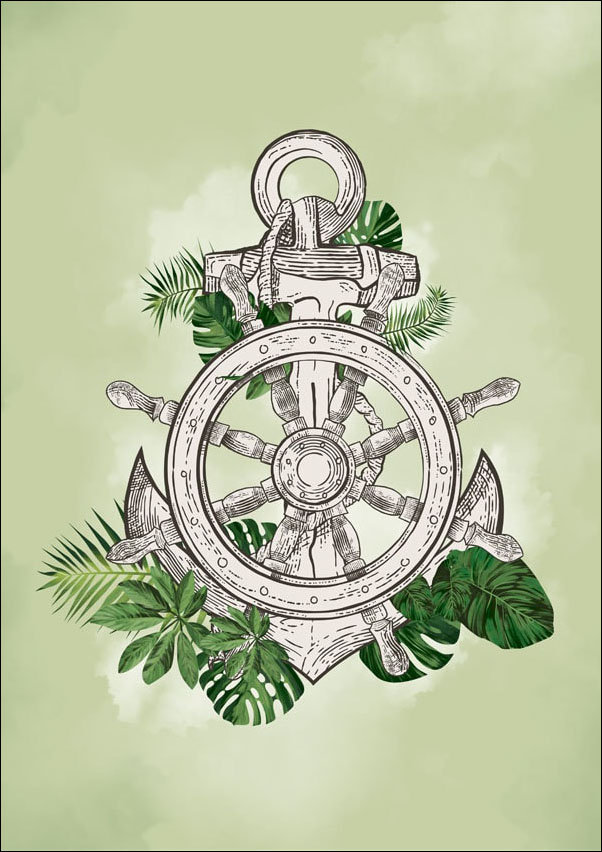 Reinders, Plakat, Koło i Kotwica III, 40x60 cm