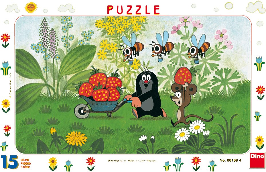 Dino Puzzle Planszowe Krecik na wycieczce 15szt 1084