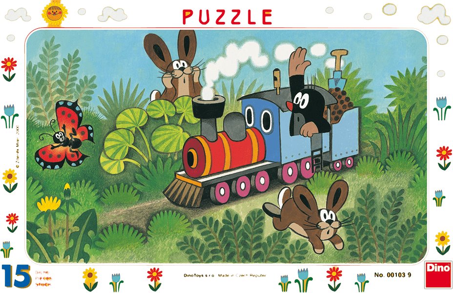 Puzzle Ramkowe Krecik czeski 15 el puzle w ramce