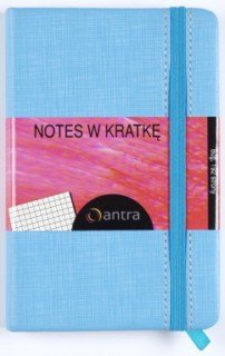 Notes A6 kieszonkowy z gumką Romantyzm kratka granatowy