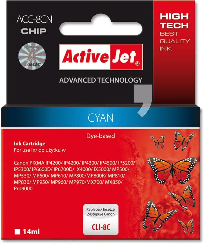 ActiveJet Tusz do drukarki Canon (CLI-8C) cyjan