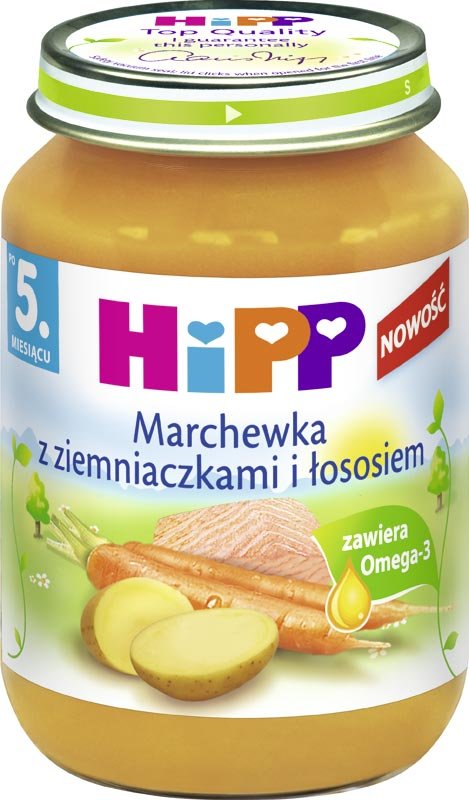 HiPP Marchewka z ziemniaczkami i łososiem 190g