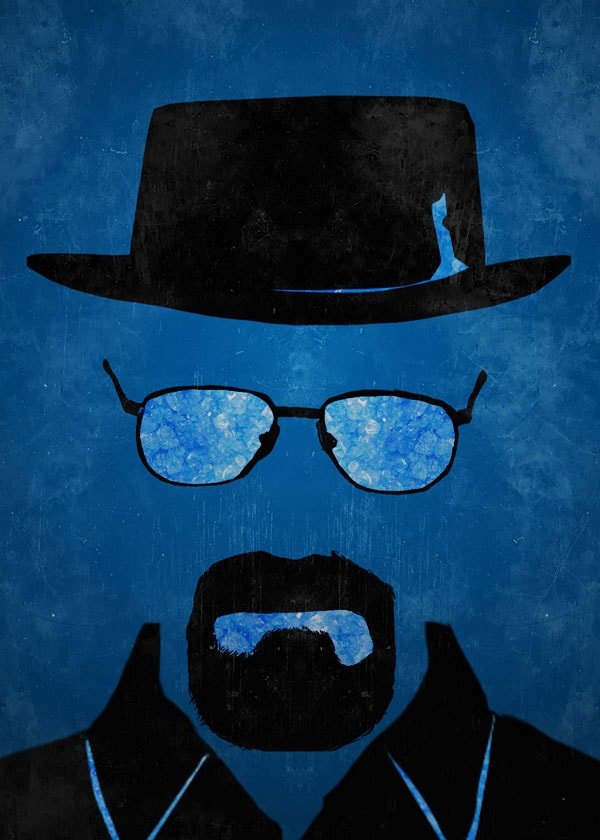 Reinders, Plakat, Narco Charlatans - Walter White, Methamphetamine, 50x70 cm