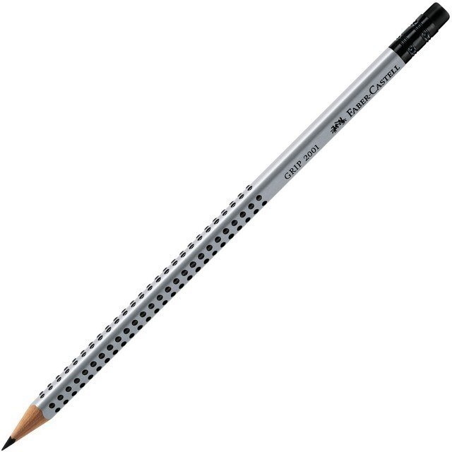 Faber-Castell Ołówek FABER-CASTELL Grip 2001 B z gumką AB163FBC