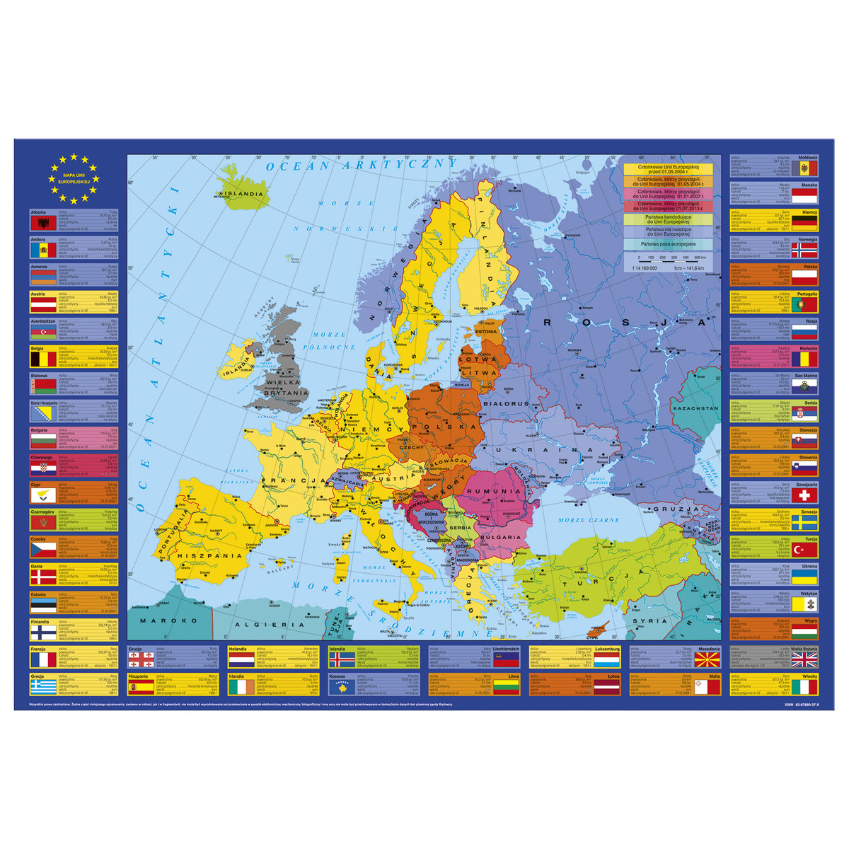 Derform Podkład oklejany na biurko Unia Europejska