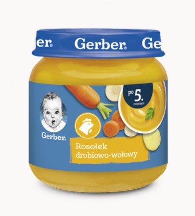 Gerber Zupka rosołek drobiowo-wołowy, 130 g, 5m+