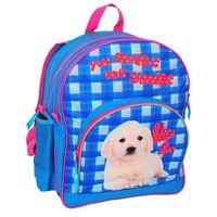 Plecak szkolny młodzieżowy niebieski Paso pies dwukomorowy