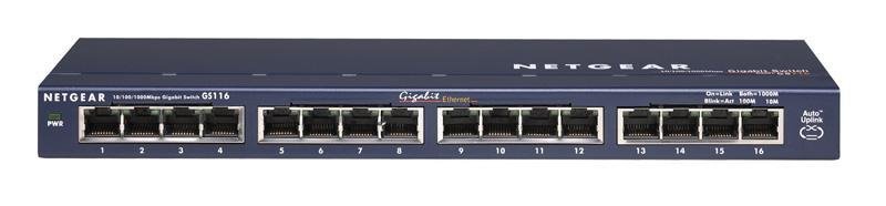 NETGEAR GS116GE Netgear ProSafe 16-Port Gigabit Desktop Switch Metal (GS116GE)