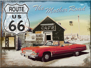 Nostalgic Art Magnes Route 66 The Mother Road