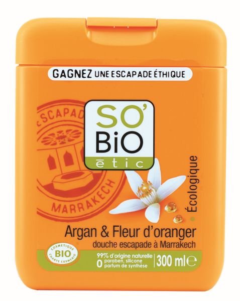 So Bio etic żel pod prysznic argan i kwiat pomarańczy, 300 ml