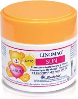 Фото - Крем і лосьйон Linomag SUN SPF30 krem z filtrem mineralnym dla dzieci i niemowląt 50ml