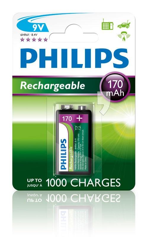 Philips Multi Life akumulator NiMH 9 V-Block 170 mAh 9VB1A17