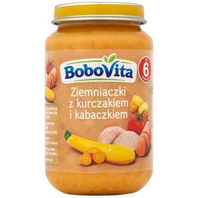 Bobovita BOBOVITA OBIADEK ZIEMNIACZKI Z KURCZAKIEM I KABACZKIEM PO 6 MIESIĽCU ( 190 G) 32382236