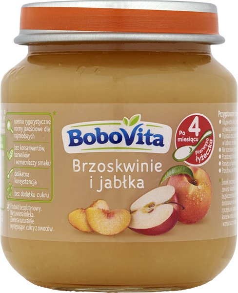 Nutricia Polska BOBOVITA Brzoskwinia jabłko po 4 m-cu 125 g 5176951