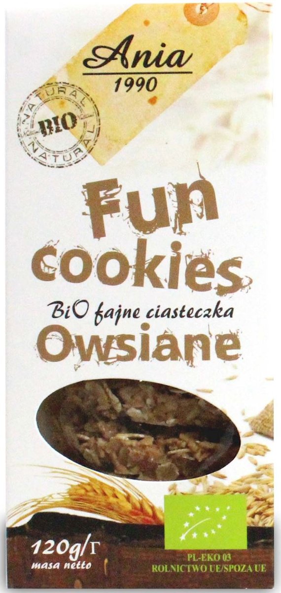 Bio Ania FUN COOKIES OWSIANE BIO 120 g